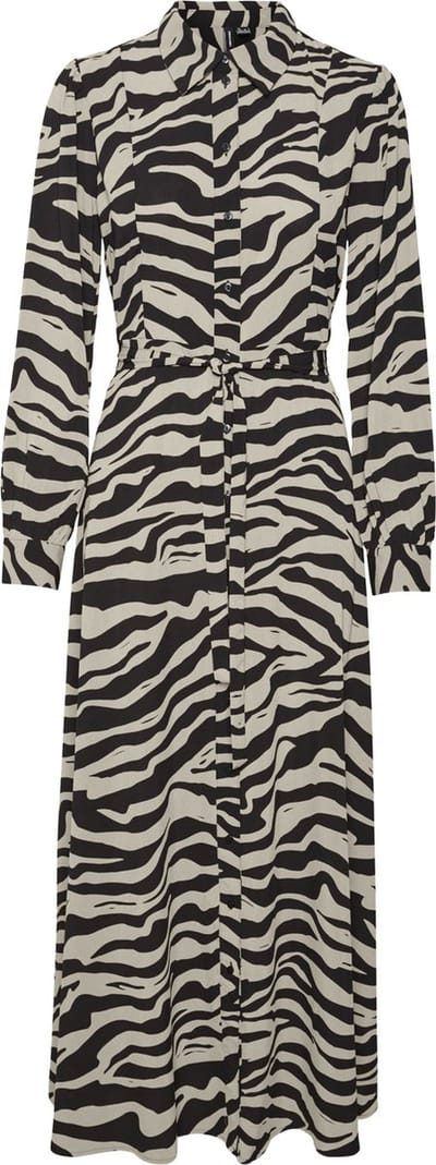VERO MODA - VMSHILAH NAJA LS LONG SHIRT DRESS WVN GA - Dames - Mini jurken