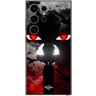 Coque - Maniacase - Samsung Galaxy S24 Ultra - Itachi Uchiwa - Souple - Noir