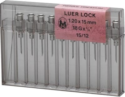 Henke Luer Lock naalden 1.20 x 15 mm