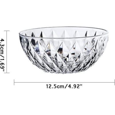 Saladier Vaisselle Fruits Légumes Acrylique Transparent Bol Rond Dîner Espace Cuisine Vaisselle Option Multi-Taille Ustensiles de Cuisine Plastique Créatif white