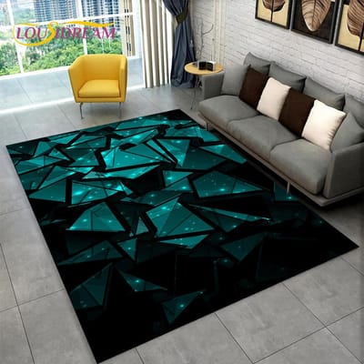 3D abstracte moderne geometrische illusie gebied tapijt, tapijt tapijt voor woonkamer slaapkamer bank deurmat decor, kinderspel antislip vloermat 40x60cm(15x23in)