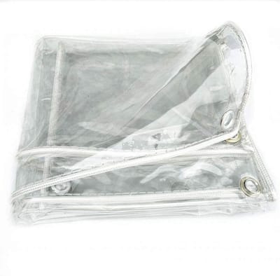 Transparant Waterdicht Zeil PVC 3x5m met Versterkte Ringen voor Buiten Bescherming
