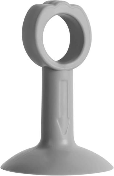Deurstoppers - Deur klink - Bescherming vloer - Zachte demping - 4.5 x 6.5 cm - Grijs