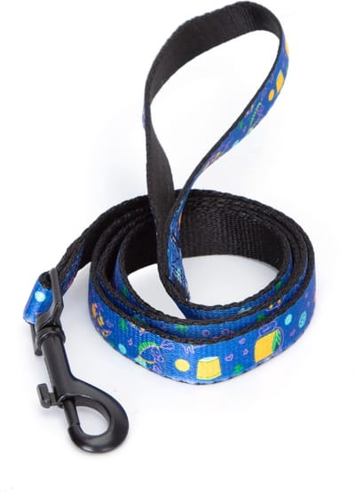 Nobleza Hondenriem met Print - 120 cm - Sterke Uitlaatriem - Blauw