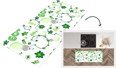 Keukenloper - Loper keuken - Lampen - Planten - Patronen - 120x50 cm - Keukenloper vinyl