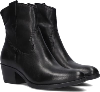 Omoda Dallas Enkellaarsjes - Enkelboots met rits - Dames - Zwart - Maat 36