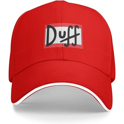 Duff Beer Casual Baseballpet Hardloop Hippie Truckerpet Zomer Zonbescherming Unisex-Tieners Y2K Coole Baseballpetten One Size red