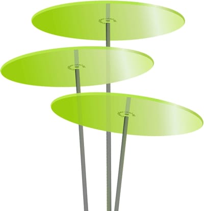 Zonnevangers Cazador Del Sol - tuin decoratie voor buiten - Groen Ø200mm x 175cm Set3