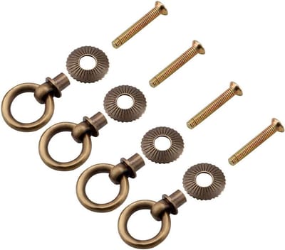 Mini sieradendoosjes set van 4 - Vintage opbergdozen voor juwelen, make-up en accessoires met handvatten