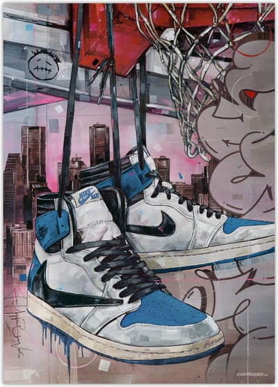 Sneaker poster fragment high basket 50x70 cm