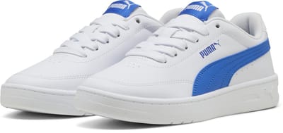 Lage Sneakers Puma Baskets Court Classic Clean en cuir synthétique