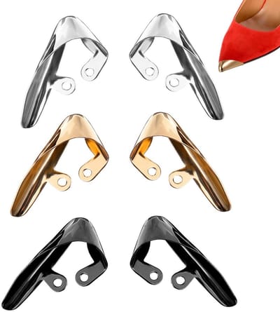 Dailygoods- Schoenbescherming 6 Stuks - Beschermende Afdekkingen - Hoge Hakken - Decoratieve Schoenpuntbeschermer - Veiligheidsfunctie - Verlengt Levensduur Schoenen