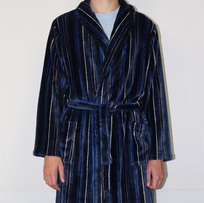 Paul Hopkins Heren Badjas - Kamerjas - Fleece - Kobalt Blauw - Maat S