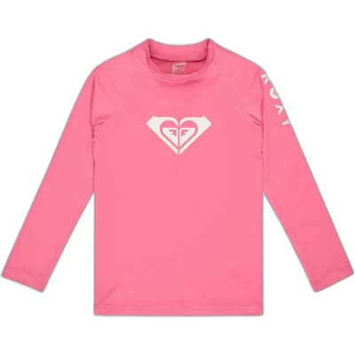 Roxy Erlwr03362 Whole Hearted Rash Guard Met Lange Mouwen Roze 4 Years Meisje