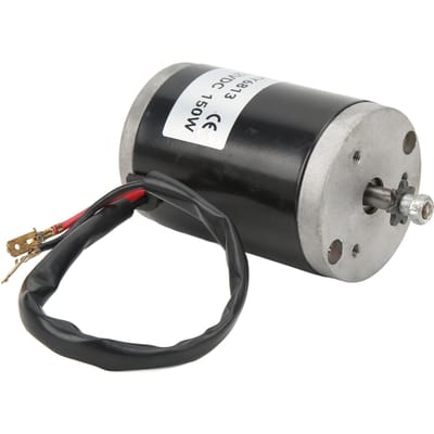 Moteur Brossé Haute Vitesse Grand Couple Faible Chaleur Électrique Aluminium 12V 150W pour Vélo gray