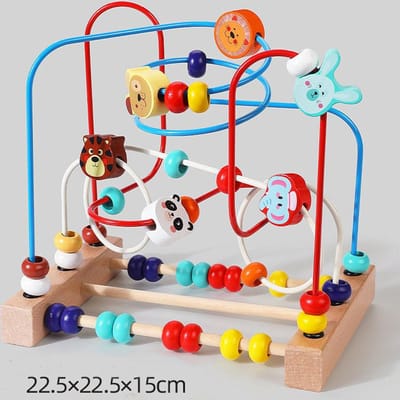 Montessori Baby Speelgoed Houten Achtbaan Kralenbaan Peuter Vroege Educatie Educatieve Puzzel Wiskunde Speelgoed voor Kinderen 2025