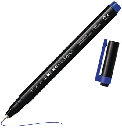 Tombow Mono Fineliner - 03 - 0.38 mm - Fijne punt - Blauw