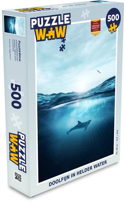 Puzzel Doolfijn in helder water - Legpuzzel - Puzzel 500 stukjes