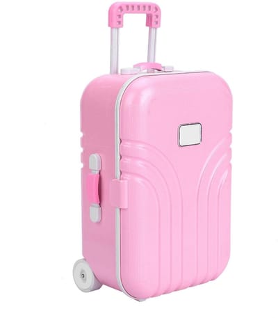 Dailygoods- Poppenkoffer Grote Capaciteit - Speelgoedkist - Reiskoffer - Mini-bagagebox - Robuust - Duurzaam Kunststof - Speelgoedkoffer