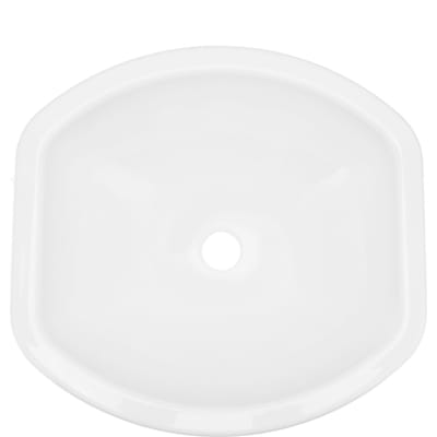 404x384x130mm Witte Wastafelkom Modern Acryl 40mm Afvoer Gat voor Caravans Campers Jachten Badkamer white
