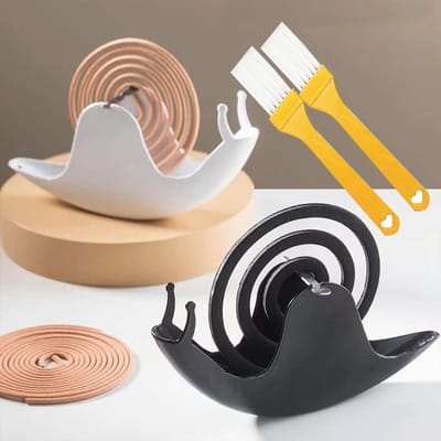 Creatieve en Draagbare Houder voor Muggenspiraal - 2 Stuks - Ideaal voor Slaapkamer, Woonkamer, Keuken en Buiten - Inclusief 2 Borstels voor Gemakkelijk Gebruik