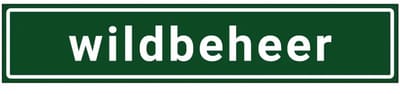 Wildbeheer autosticker binnenzijde raam | 40 x 8 cm