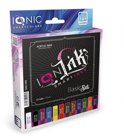 AMMO by Mig Jimenez Hobbyverf Acrylverf - MIG IO0456 Ionic Smart Colors - Ionink Inks Basic Set Kleurenset - Acryl Set 12x17ml Verf set - 12x 17 ml