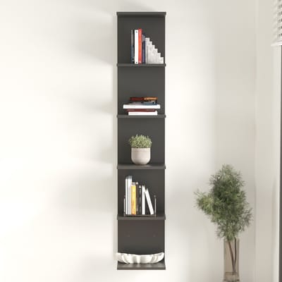 Wandplank Surahammar 180x34,5x30 cm zwart [en.casa]