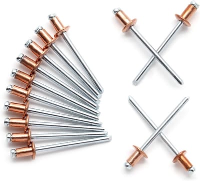 Popnagels Assortiment Rood Koper 60 Stuks Aluminium Blindklinknagels voor Boot en Montage