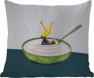 Tuinkussen - Yoghurt - Yoga - Retro - 40x40 cm - Weerbestendig