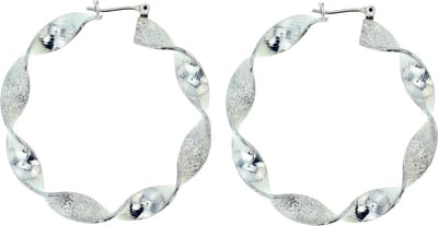 Behave - Gedraaide oorringen zilverkleur - Statement stijl - 4,5 cm