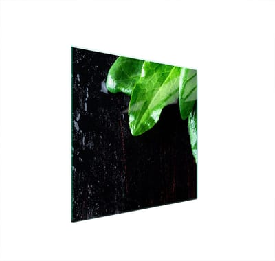 TMK ArtDeko Serie - Glazen Beschermplaat - 50x52cm - Moderne Print - Veilig en Hygiënisch