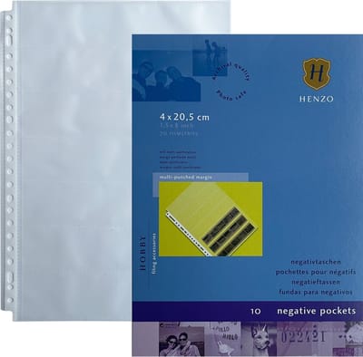 Insteekhoes - Henzo - 10 stuks voor 70 negatiefstrippen - Transparant