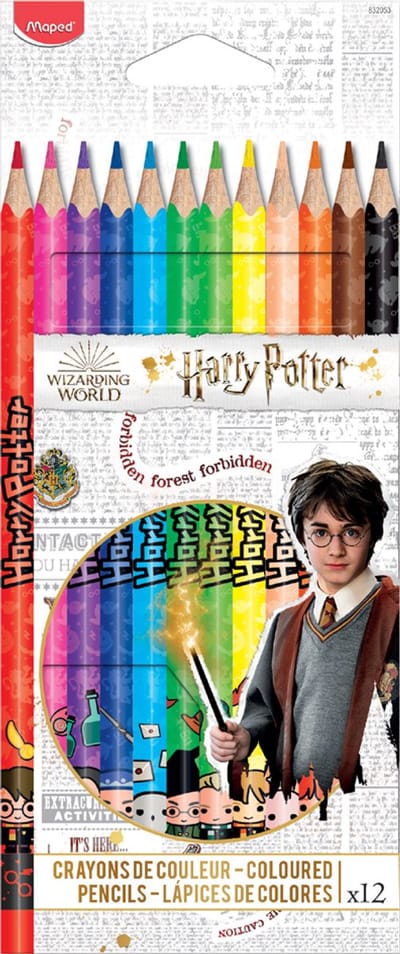 Maped driehoekige kleurpotloden HARRY POTTER, 12 stuks in kartonnen doosje