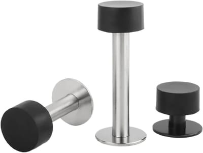 Deurstopper - Deur Beveiliger - Bescherming Muur - Nagelvrije Montage - 120 mm - Zilver