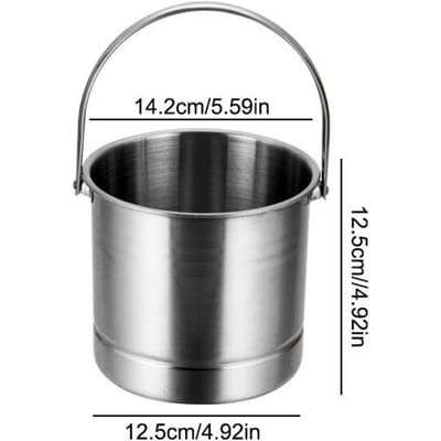 3/5L Roestvrijstalen IJsemmer Wijn Bier Koeler Emmer Ijsmaker Voor KTV Bar Keuken Feest Barware Snack Emmer Container gray