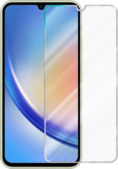 Cadorabo Screenprotector geschikt voor Samsung Galaxy A34 5G - Pantser film Beschermende film in KRISTALHELDER Geharde (Tempered) display beschermglas in 9H hardheid met 3D Touch