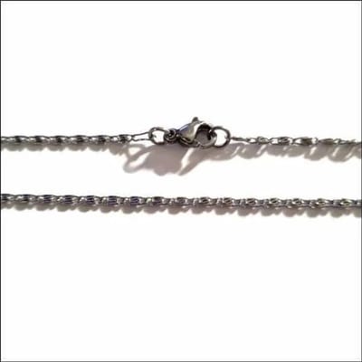 Aramat Jewels | Halskettingen | RVS Griekse Ketting Zilverkleur - Greek Pattern Unisex | 1.8mm / 45cm |45cm | | Staal | Volwassenen | Verkleurd niet