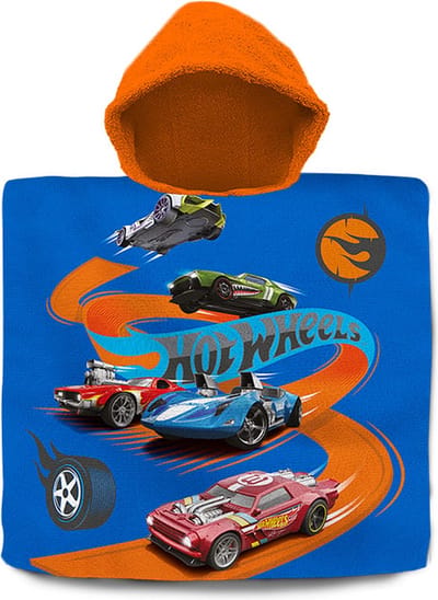 Hot Wheels Badponcho - Katoenen Poncho - 60 x 120 CM - Badhanddoek