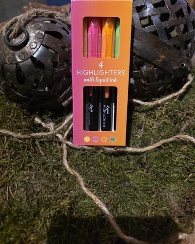 4 Highlighters met Liquid Ink Laserkado