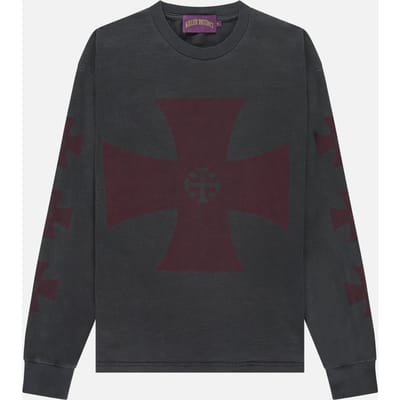 In Gold We Trust Killer Cross Longsleeve Dark Grey Größe: XS | Hemden Outlet | Unisex | Grau