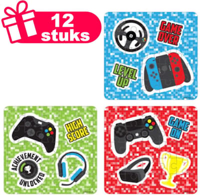 Henbrandt - 12 Stuks Gamer Puzzels - Traktatie uitdeelcadeautjes voor kinderen & peuters - Traktaties en kinderverjaardagen - Klein grabbelton speelgoed voor in traktatie uitdeelzakjes