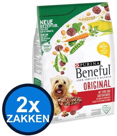 3x Beneful - Original Rund & Groenten - Hondenvoer Droogvoer - 1.4 kg