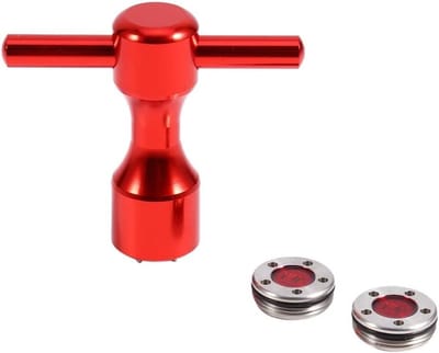 2 Stuks Rode Putter Gewichten met Sleutel voor Verbeterde Putter Prestaties en Stabiliteit