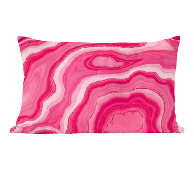 Sierkussens - Kussentjes Woonkamer - 50x30 cm - Roze - Geode - Agaat steen - Edelstenen