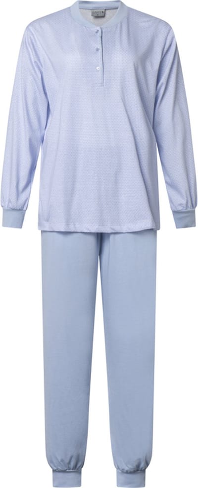 Lunatex - dames pyjama 124247 - all season - blauw - maat XL