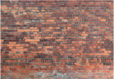 Fotobehangkoning - Behang - Vliesbehang - Fotobehang - Vintage Rode Bakstenen Muur - 100 x 70 cm