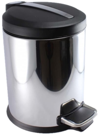 Gerimport RVS vuilnisbak/pedaalemmer - 5 liter - 27 cm - Kleine prullenbakken