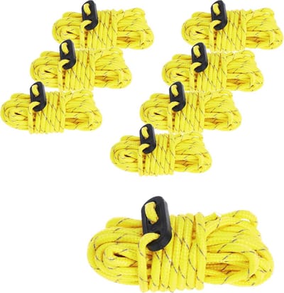 Set van 8 Reflecterende Scheerlijnen voor Tent en Camping met Scheerlijnspanners