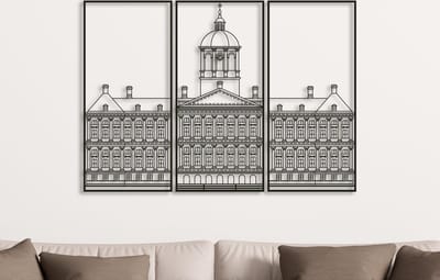 Wanddecoratie | Paleis op de Dam - L (60x85cm)